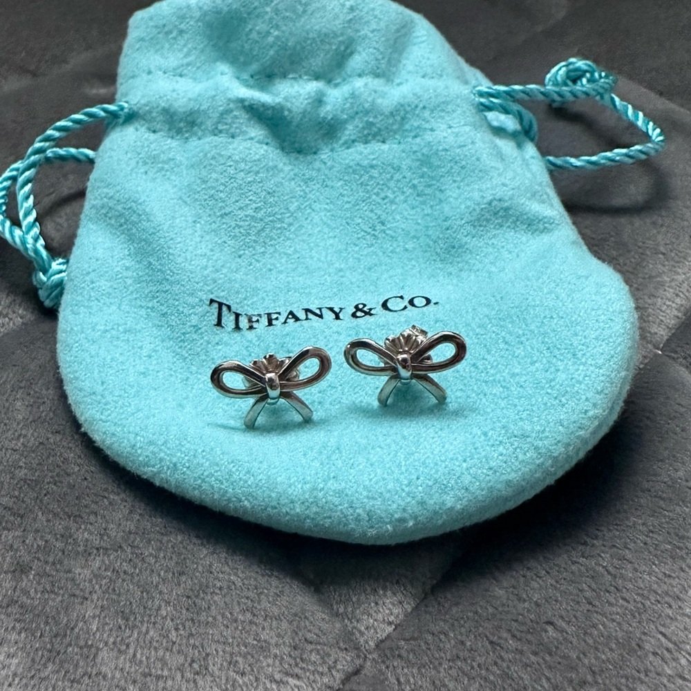 Authentic Tiffany and Co. bow earrings